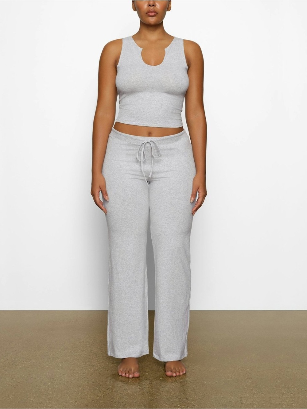 SKIMS Cotton Jersey Straight Leg Pants